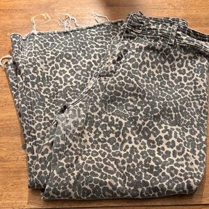 Bohme Leopard Print Flare Jeans